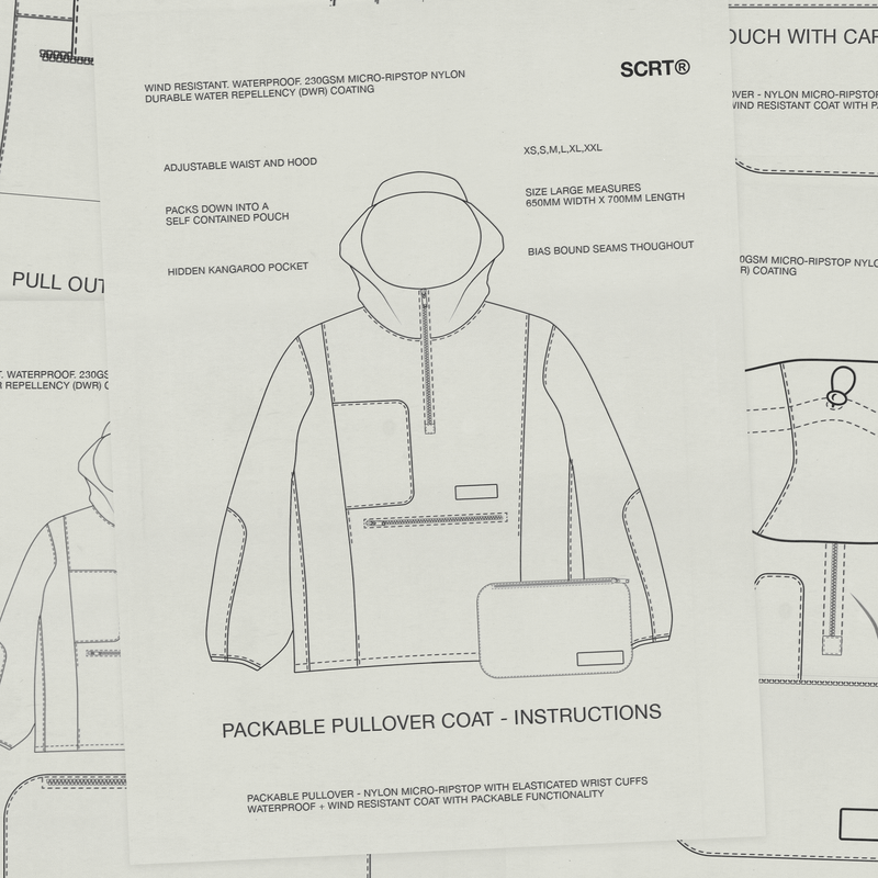 PACKABLE PULLOVER - INSTRUCTIONS