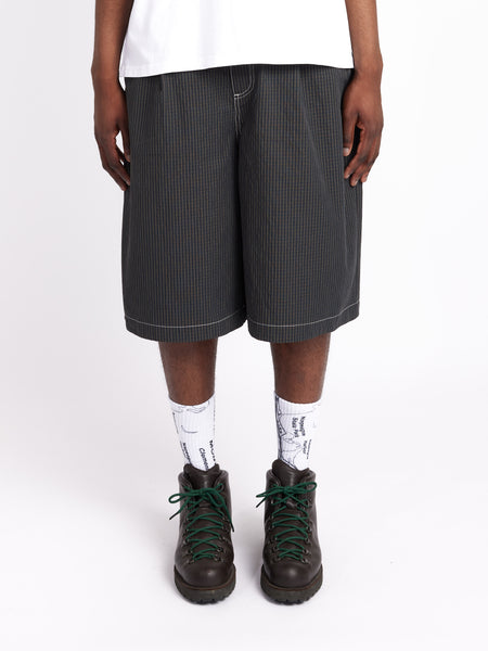 Gridstop Pleated Shorts - Hudson Green – SCRT