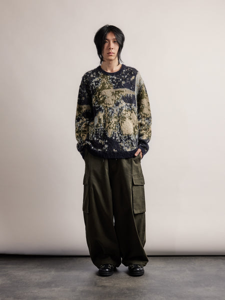 スカイライン ブラッシュド ニット - ミッドナイト – SCRT