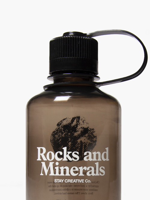 Rocks and Minerals Water Bottle - Brown