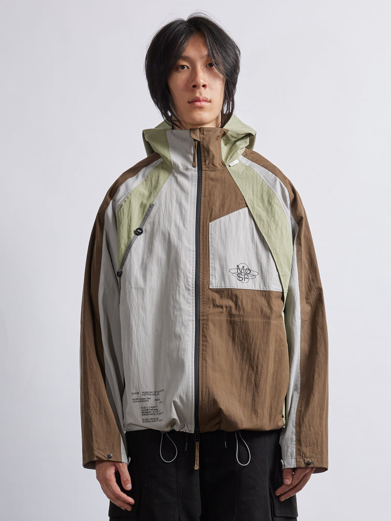 Test Pattern Waterproof Jacket - Earth