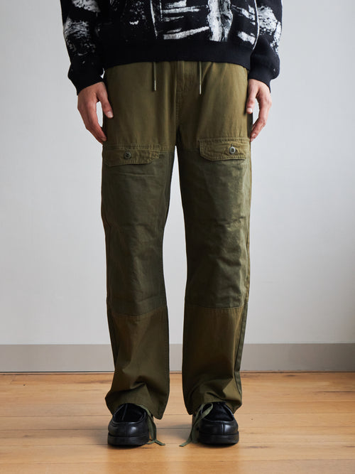 2-Tone Cargo Trousers - Green