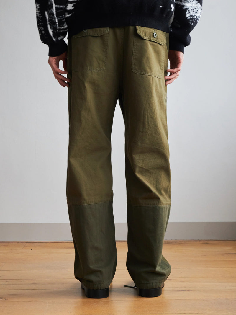 2-Tone Cargo Trousers - Green