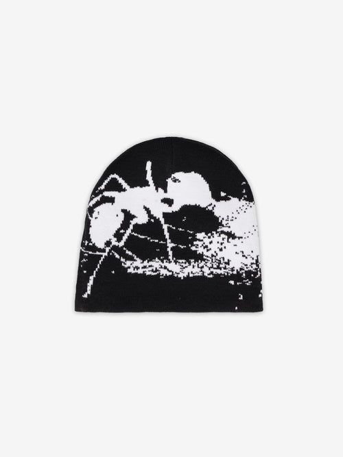 Ant Reversible Beanie - Black/Grey