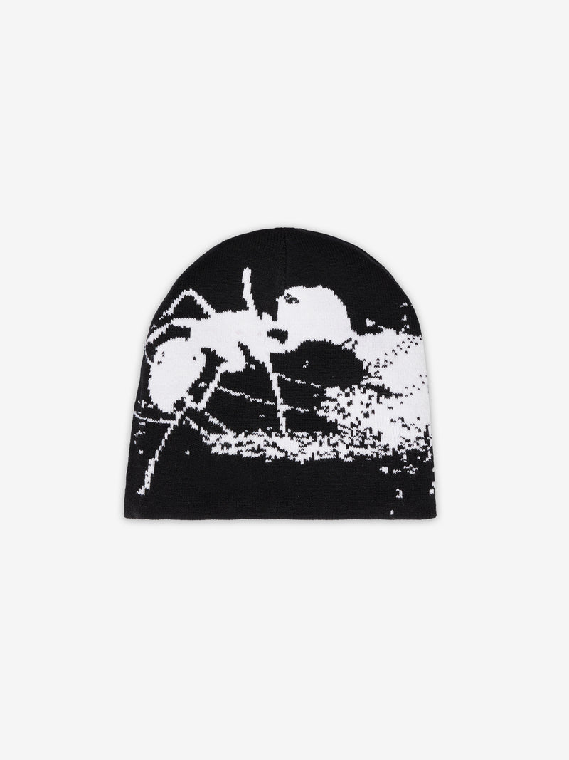 Ant Reversible Beanie - Black/Grey