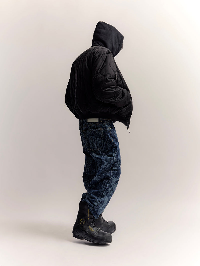 Shotaru Reversible Bomber Jacket - Black