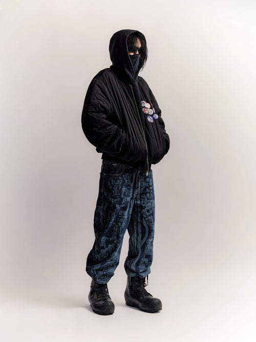 Shotaru Reversible Bomber Jacket - Black