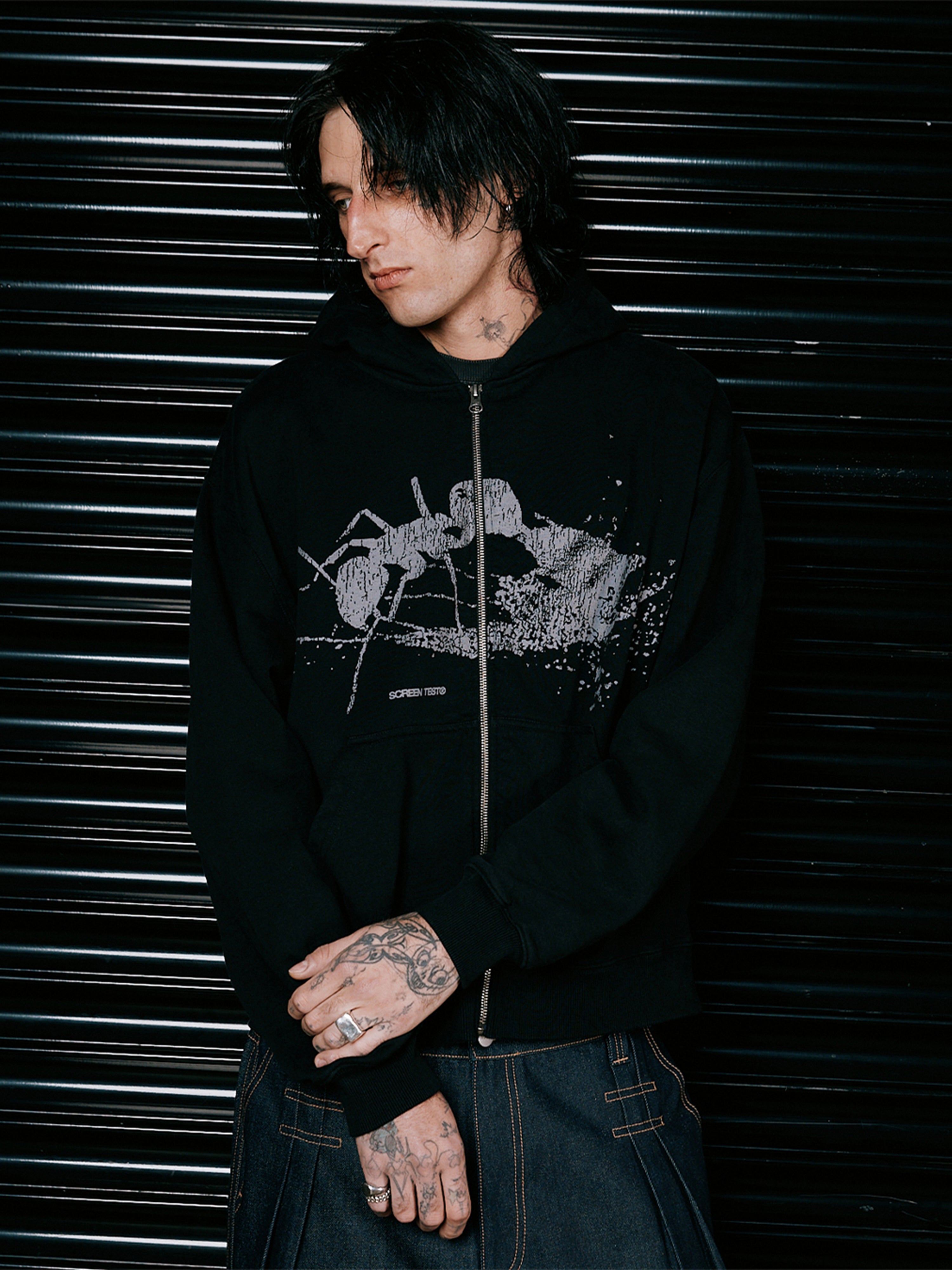 Ant Zip Up Hoodie - Black – SCRT