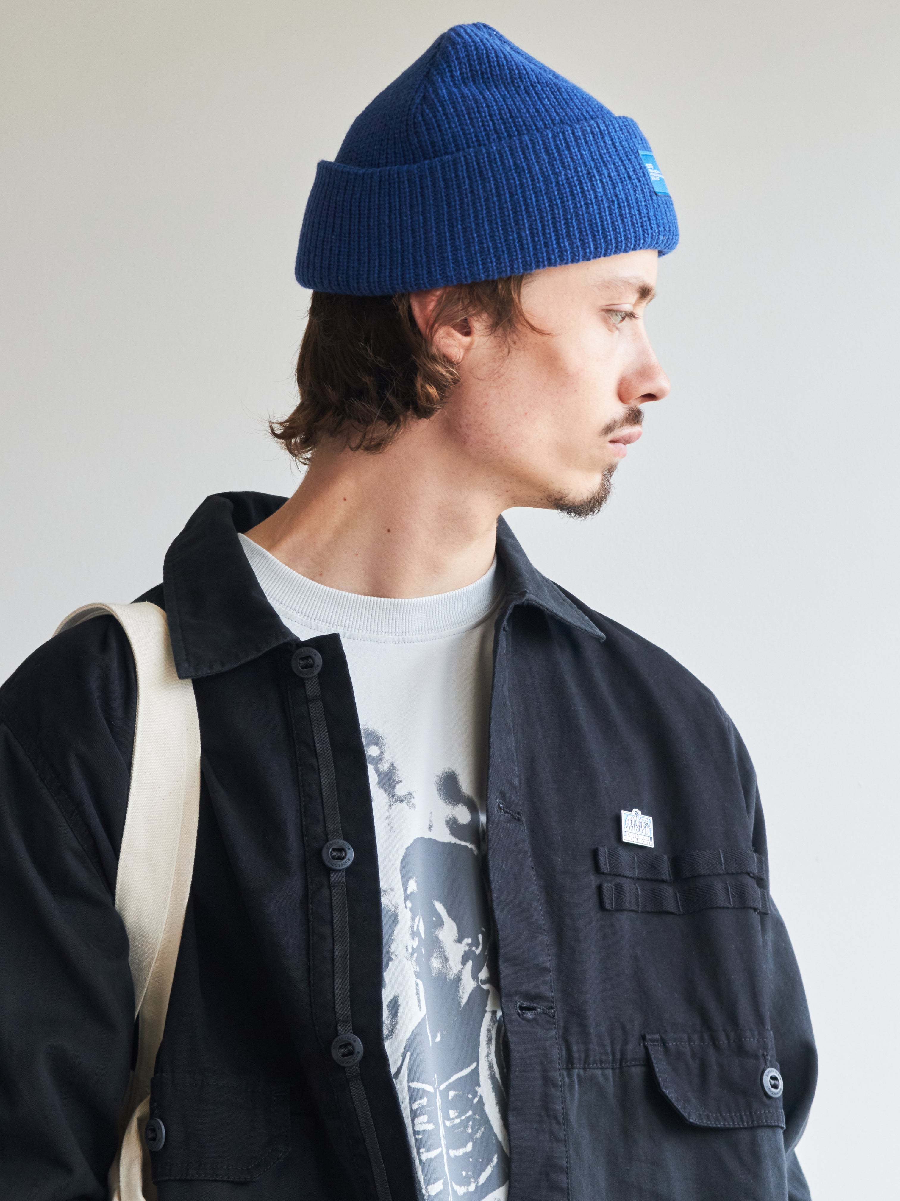 帽子 FTP Repeat Logo Knit Beanie Blue Ftp F-TEC Goggle Logo Beanie - (2025) • Size - Os