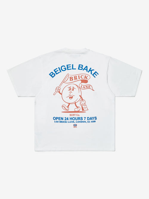 Beigel 베이크 티셔츠 - 화이트