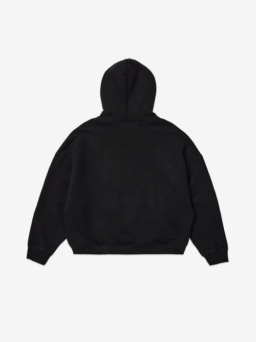 900gsm Heavyweight Cropped Hoodie - Black