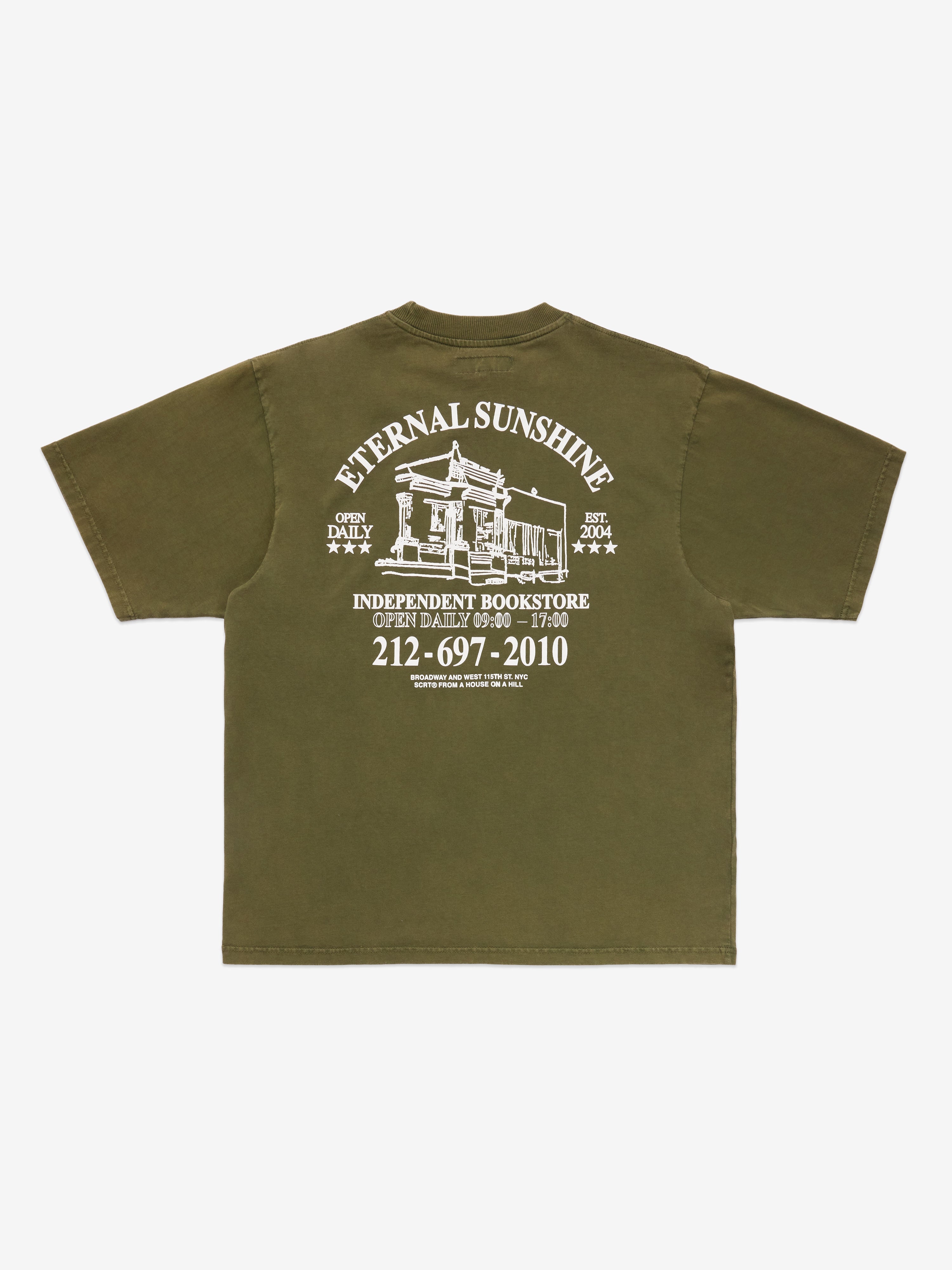 “Scotch & Soda” ガーメントダイ アートワークTシャツ 書店Tシャツ - ガーメントダイグリーン – SCRT
