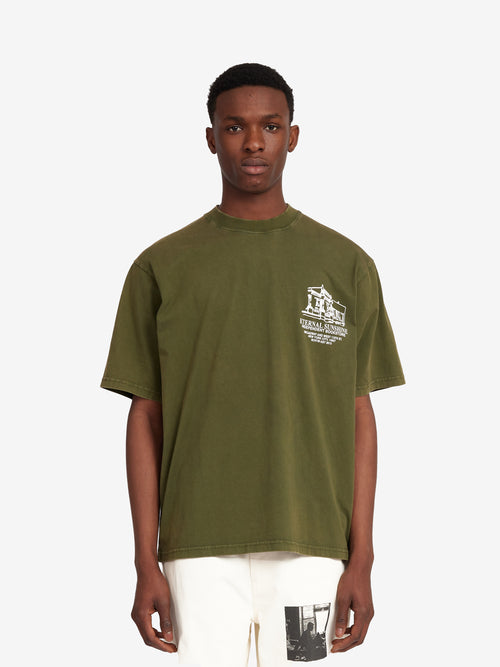 Bookstore T-Shirt - Garment Dyed Green