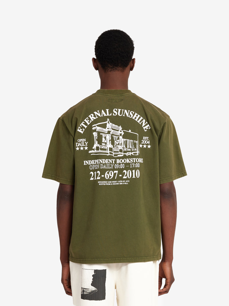 Bookstore T-Shirt - Garment Dyed Green