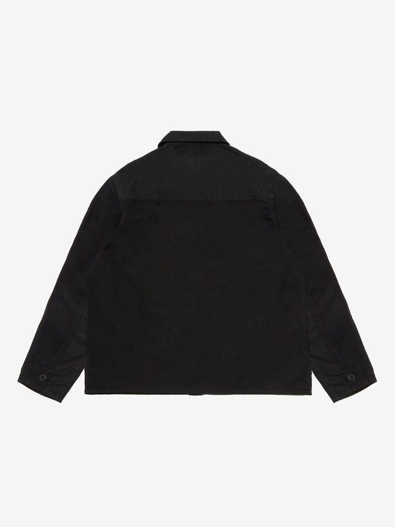 2-Tone Cargo Overshirt - Black