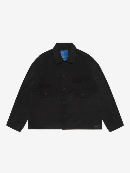 2-Tone Cargo Overshirt - Black