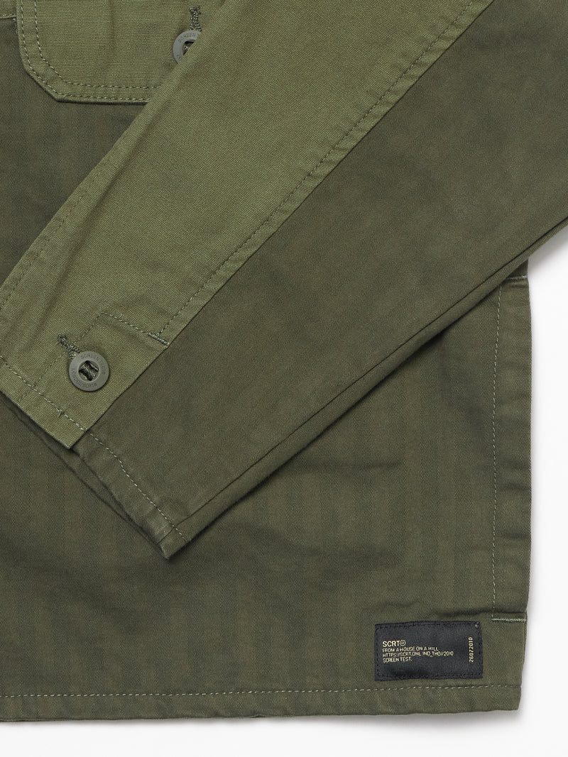 2-Tone Cargo Overshirt - Green