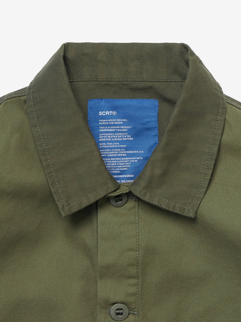 2-Tone Cargo Overshirt - Green