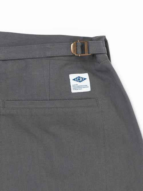 Essentials Herringbone Trousers - Dusty Blue