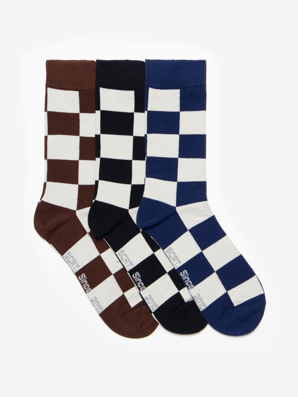 3 Pack of Checkered Socks - Multi