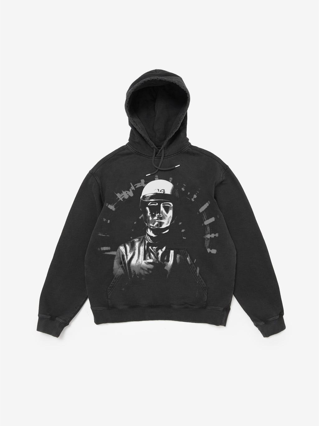 Commander Hoodie - Garment Dyed Black