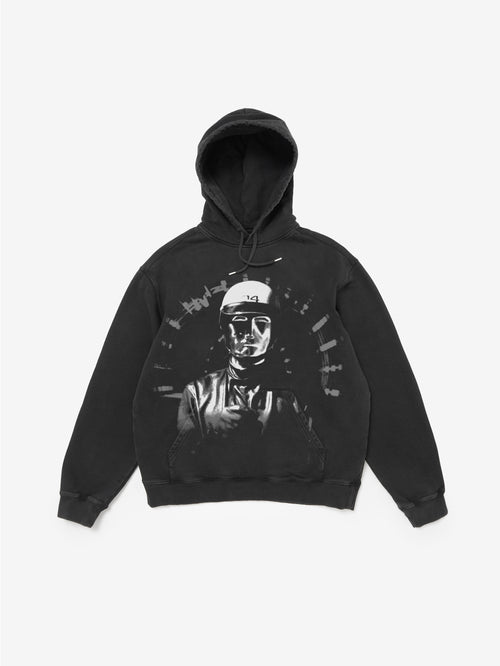Commander Hoodie - Garment Dyed Black