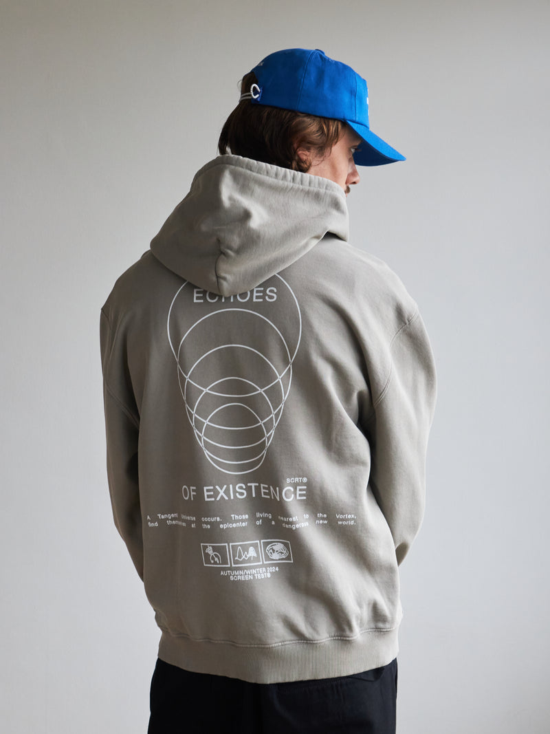 Echoes of Existence Hoodie - Garment Dyed Rock