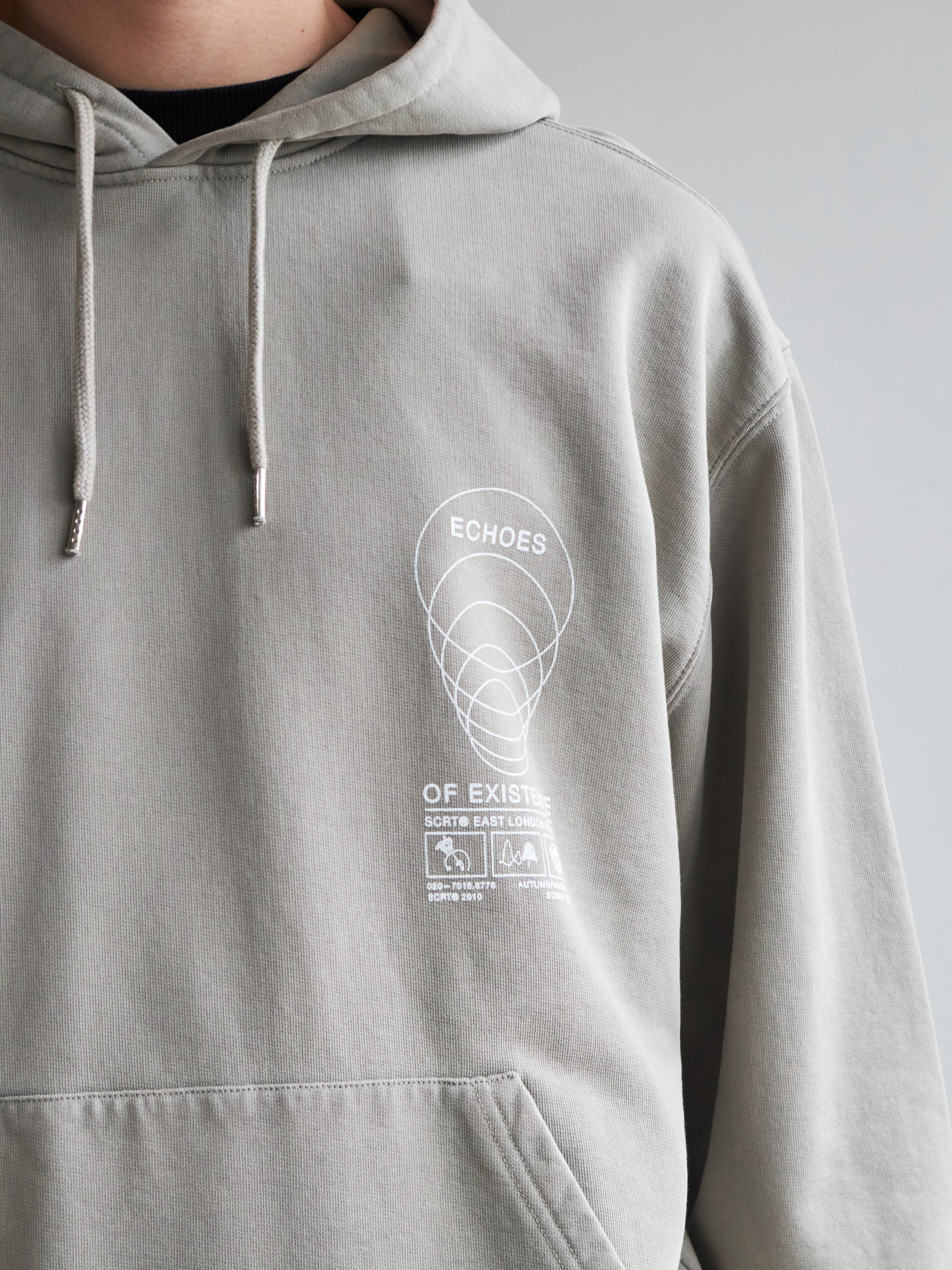Echoes of Existence Hoodie - Garment Dyed Rock – SCRT Echoes of Existence Hoodie - Garment Dyed Rock – SCRT