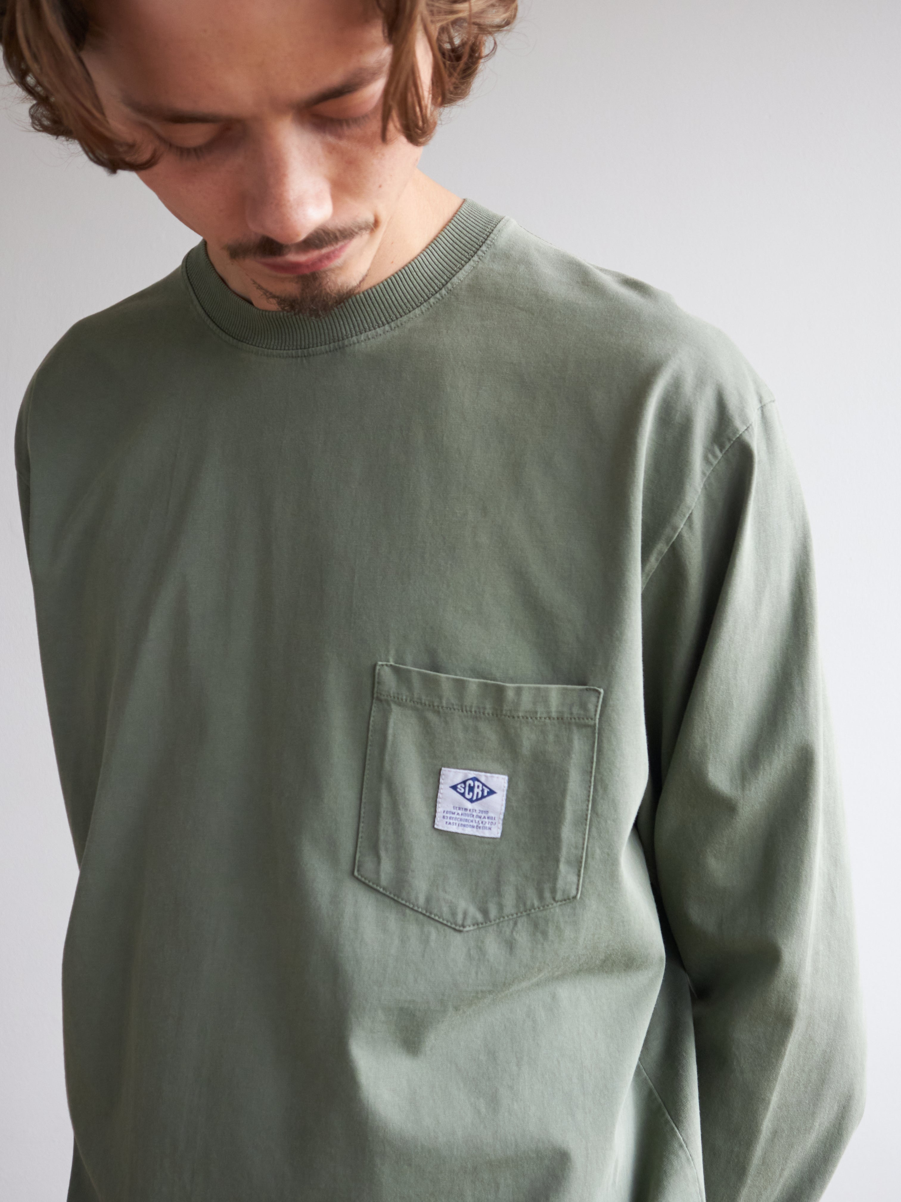 Essentials Longsleeve - Pigment Dyed Green – SCRT