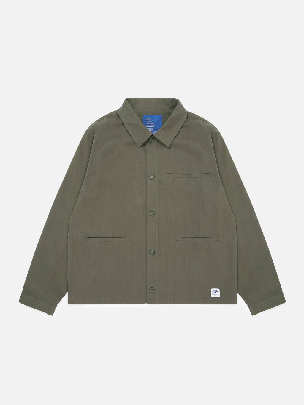 Essentials Herringbone Overshirt - Moss