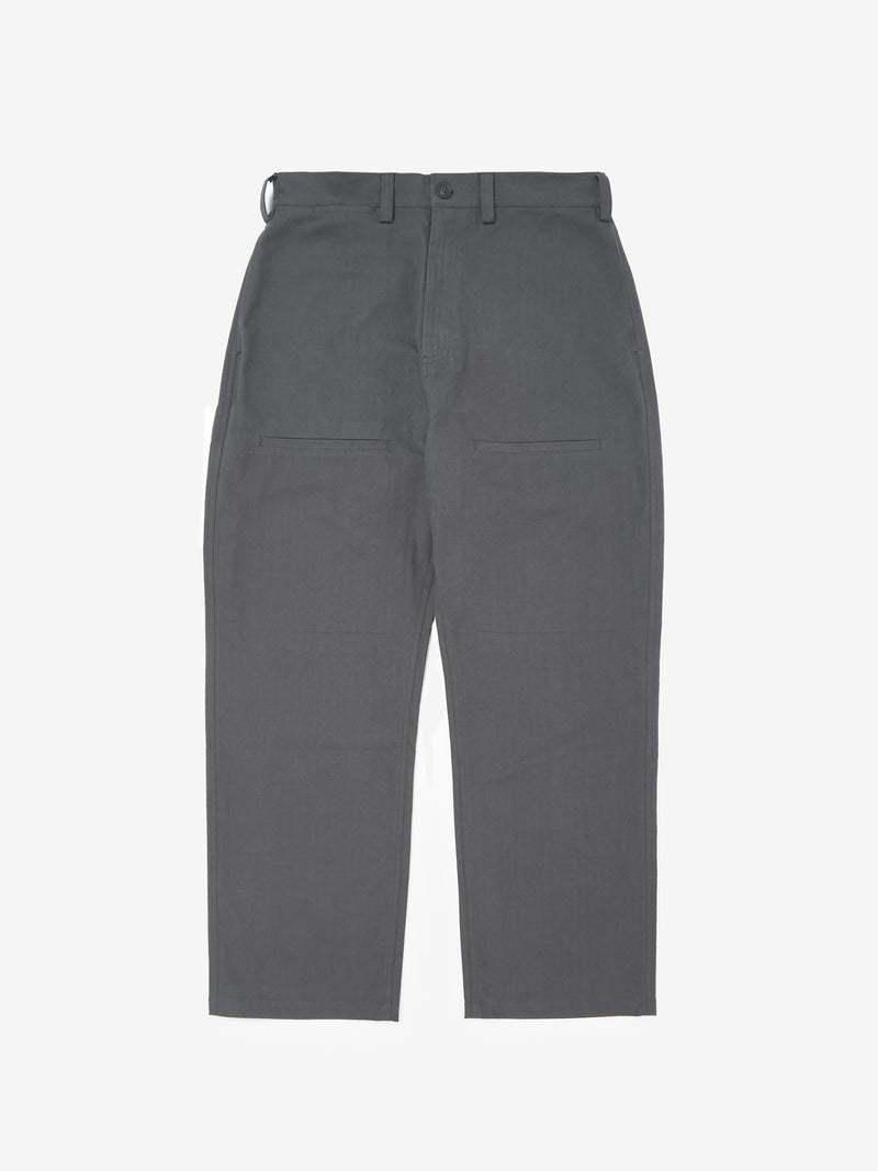 Essentials Herringbone Trousers - Dusty Blue