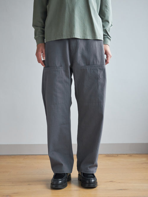 Essentials Herringbone Trousers - Dusty Blue