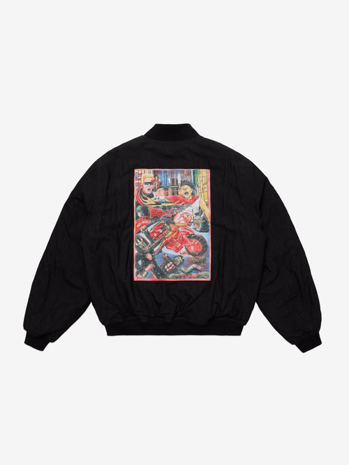 Shotaru Reversible Bomber Jacket - Black