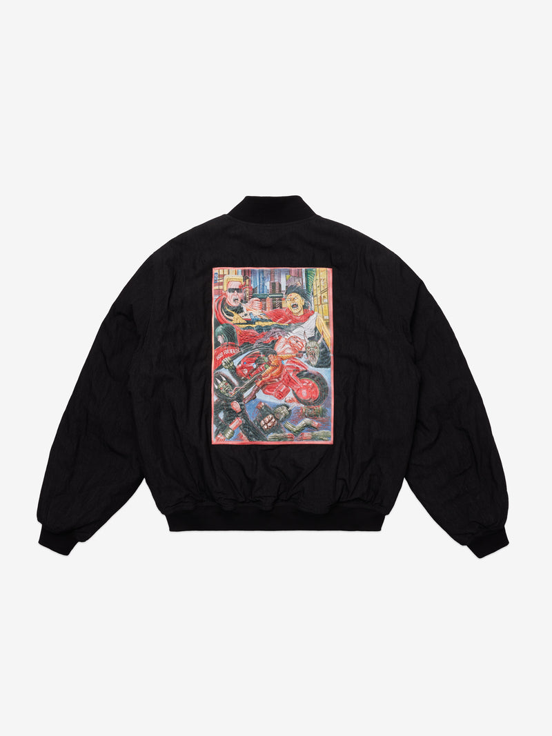 Shotaru Reversible Bomber Jacket - Black