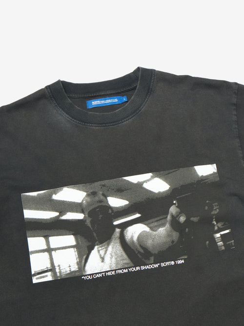 Faceless Killer 티셔츠 - 피그먼트 다이 블랙