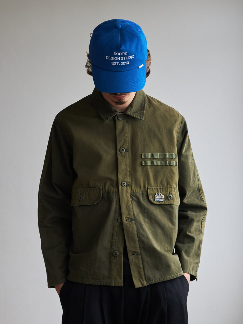 2-Tone Cargo Overshirt - Green