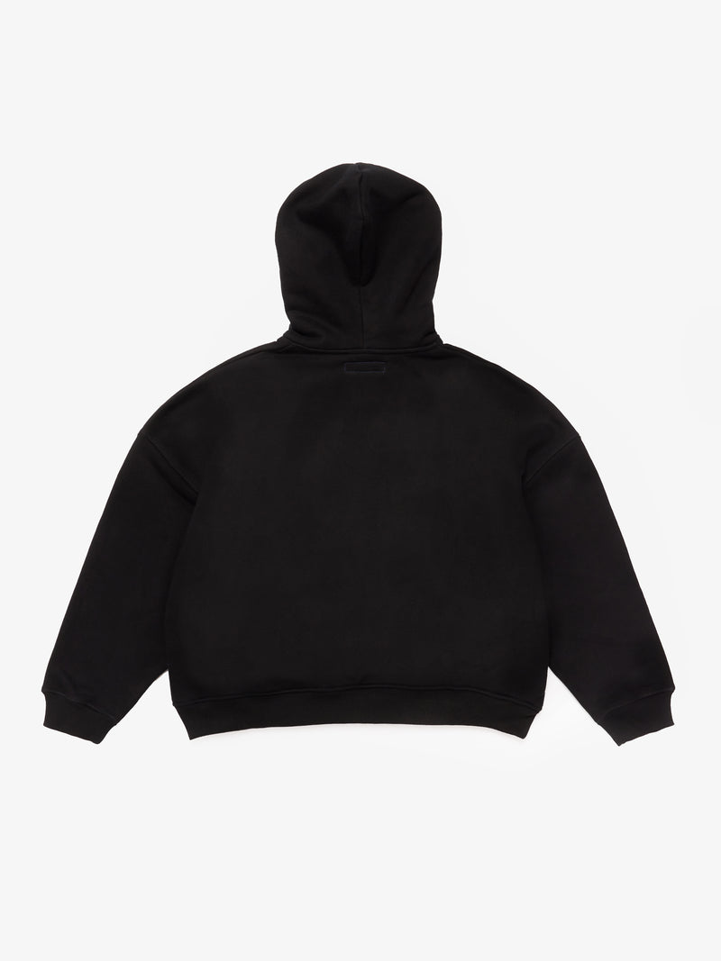 900gsm Heavyweight Cropped Hoodie - Black