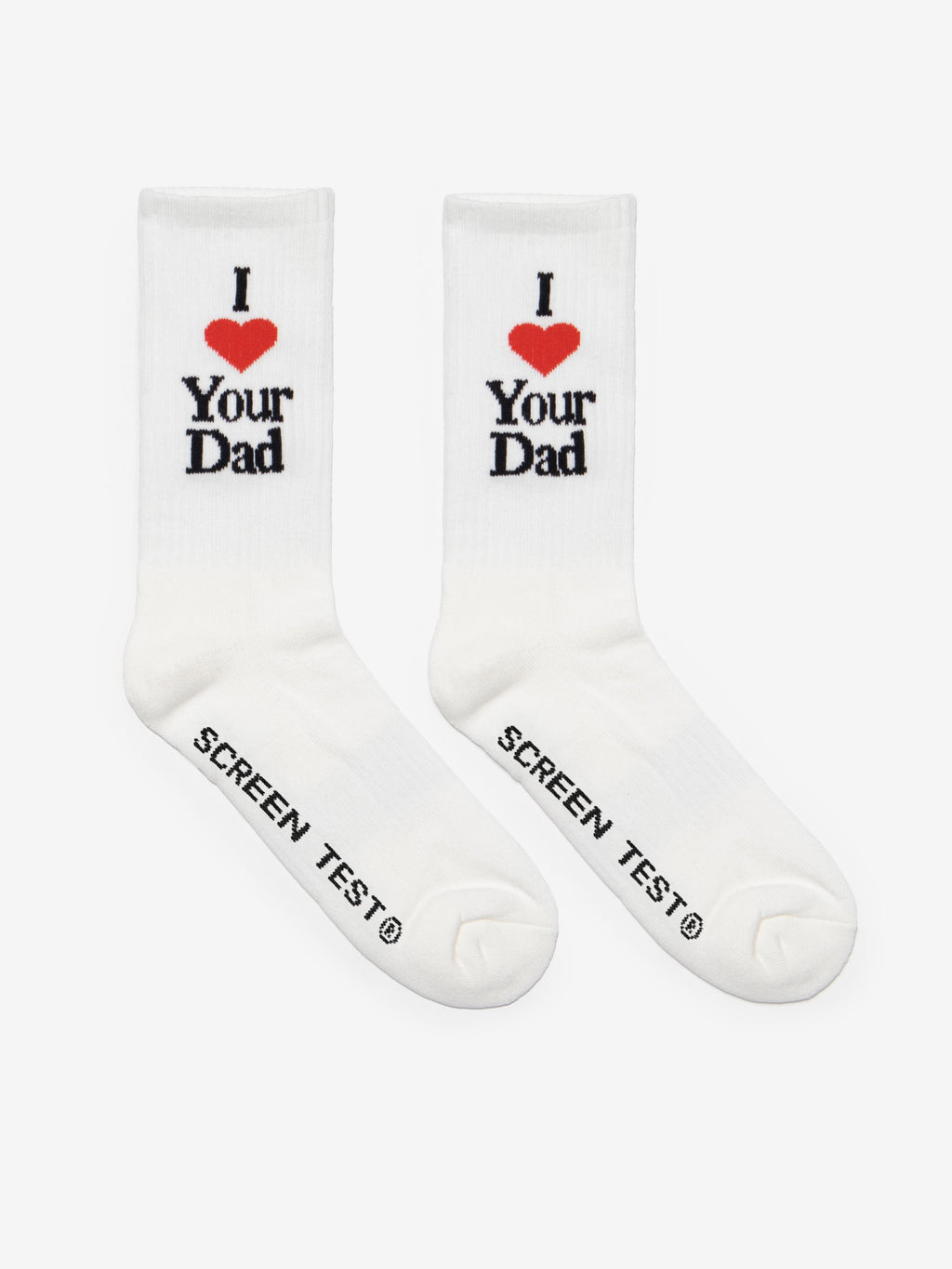 I Love Your Dad Socks - White