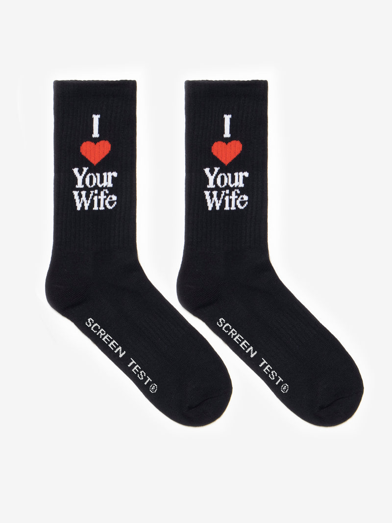 I Love Your Wife Socks - Black