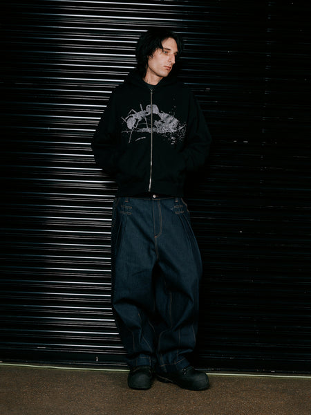 Ant Zip Up Hoodie - Black – SCRT