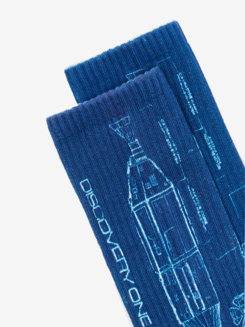 Blueprint Socks - Blue