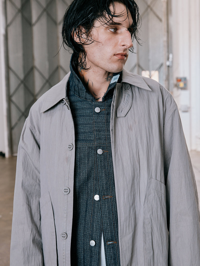 Hologram Mac Coat - Light Grey