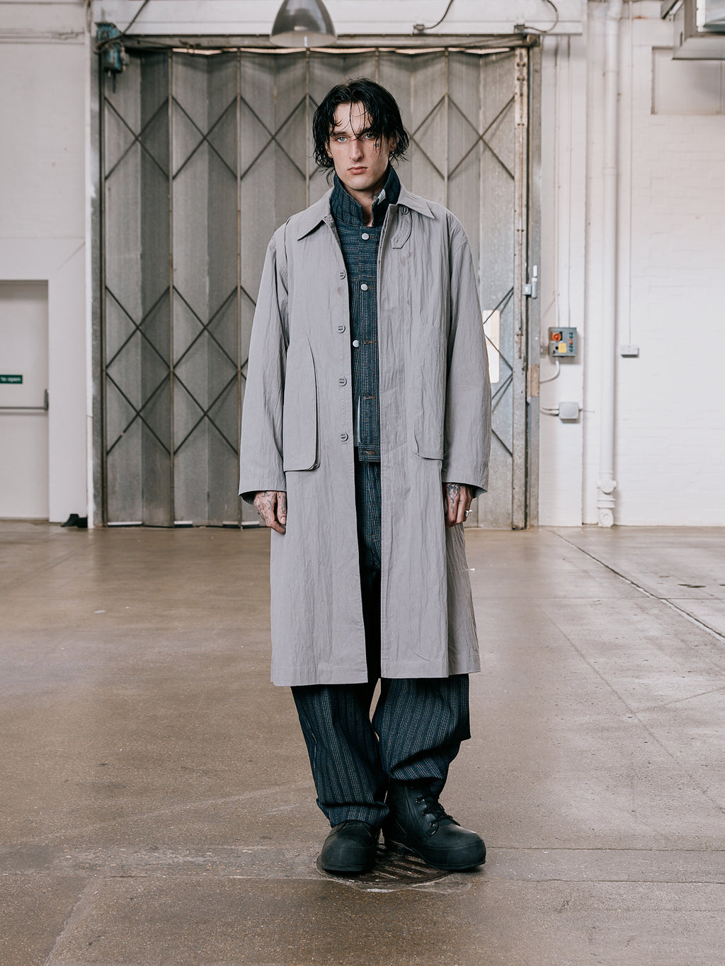 Hologram Mac Coat - Light Grey