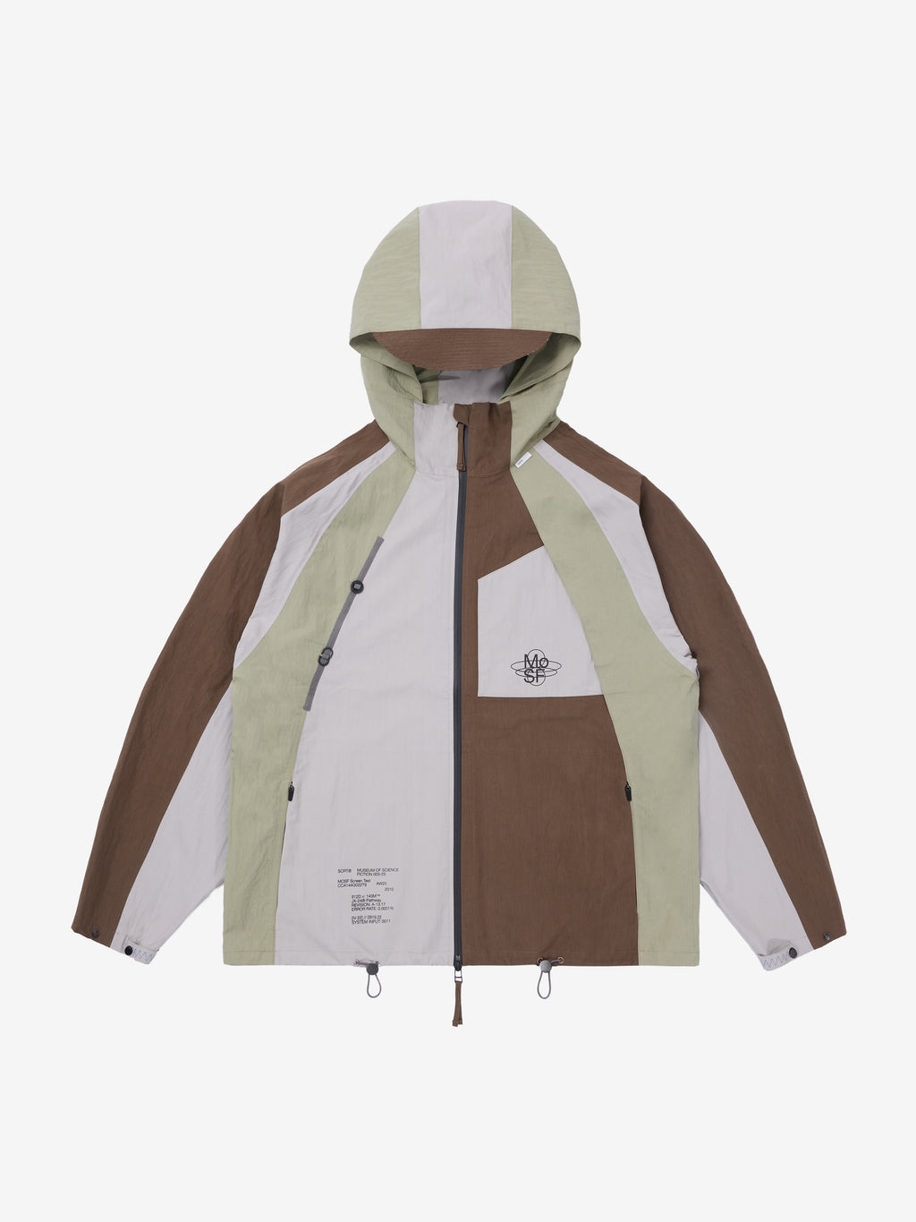 Test Pattern Waterproof Jacket - Earth