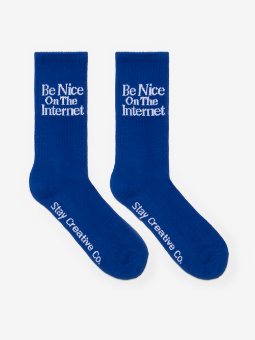 Be Nice On The Internet Socks - Blue
