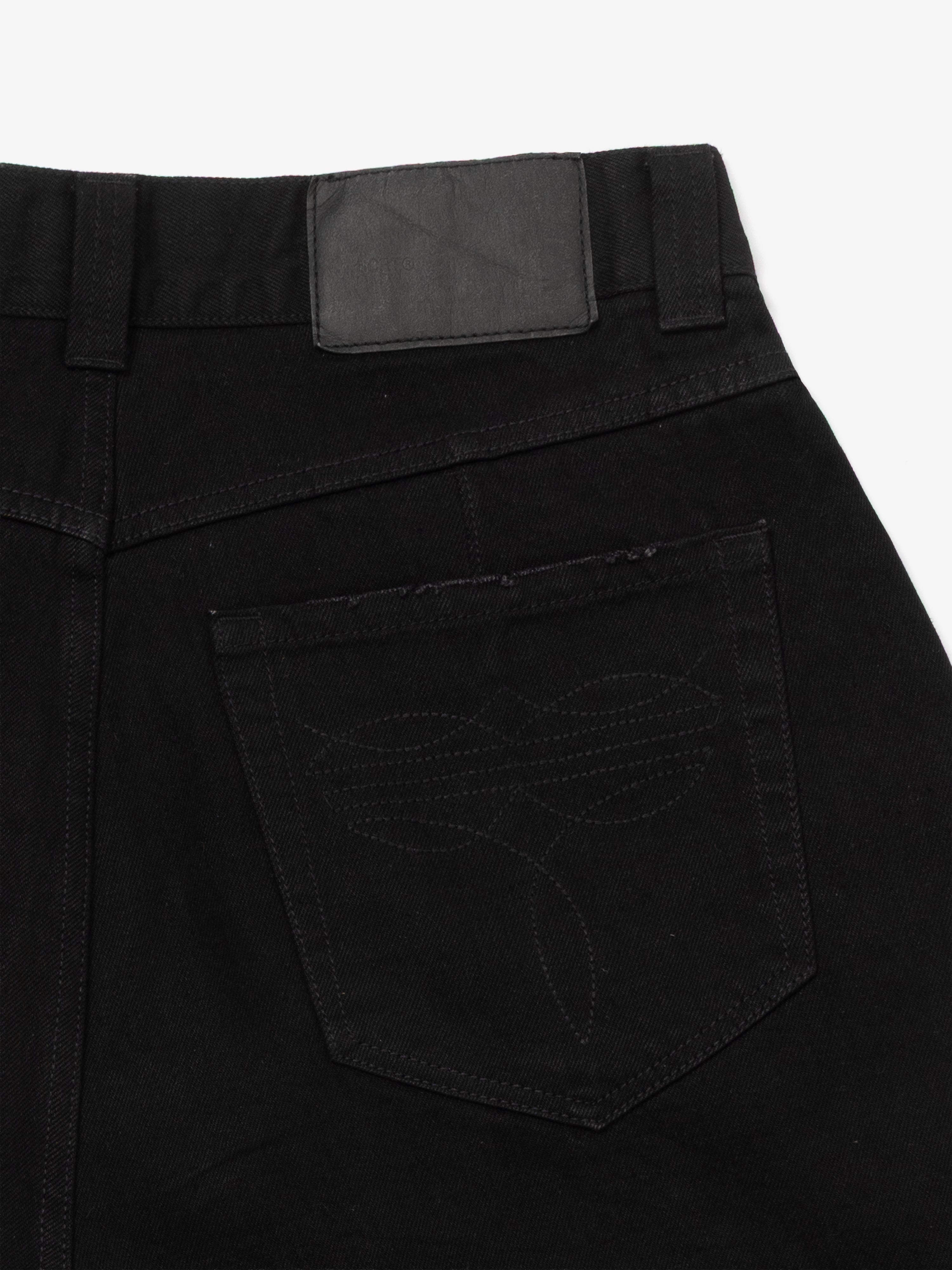 Odessa Pleated Selvedge Jeans - Blackout – SCRT