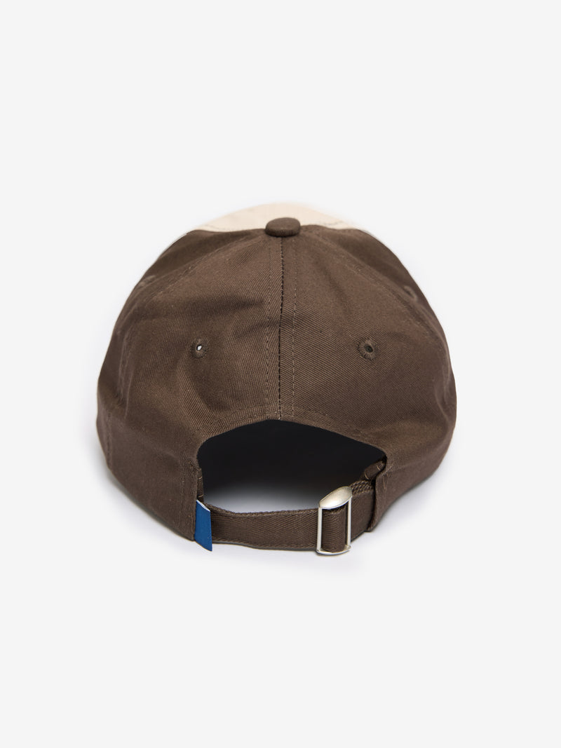 Overlap Dad Cap - Brown/Green/Off White