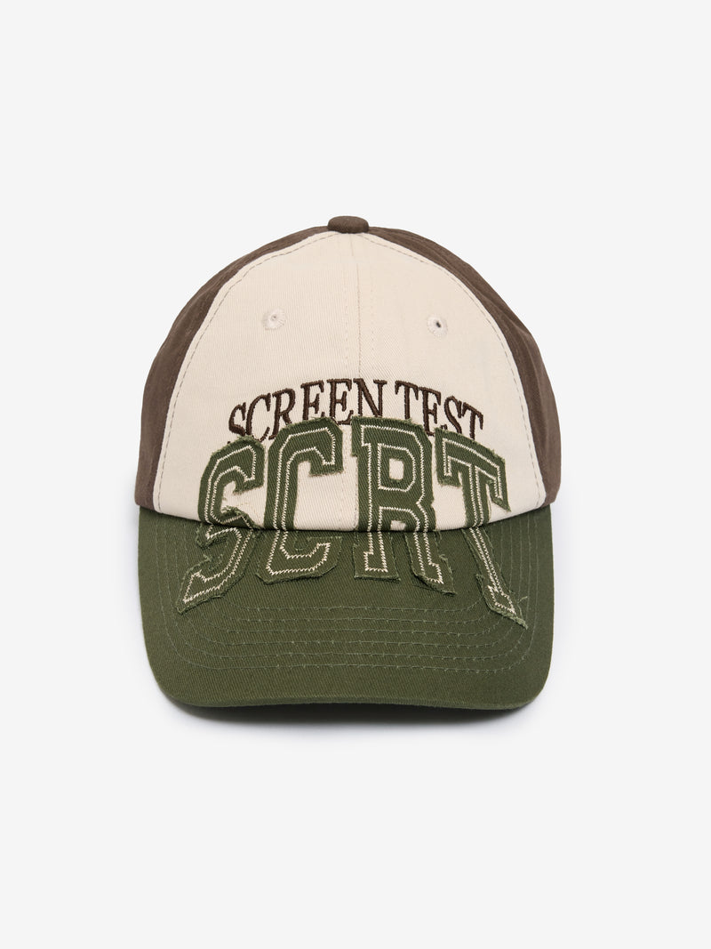 Overlap Dad Cap - Brown/Green/Off White