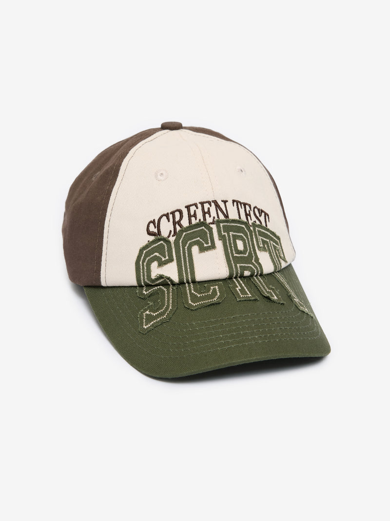 Overlap Dad Cap - Brown/Green/Off White