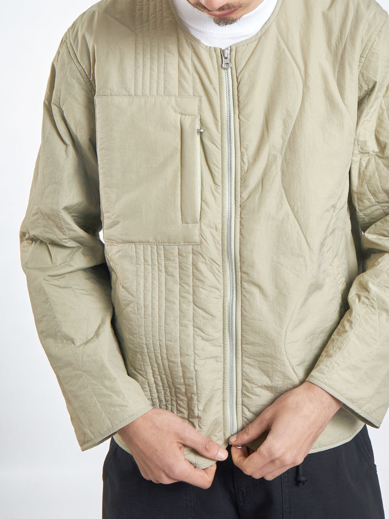 Panes Quilted Jacket - Asparagus